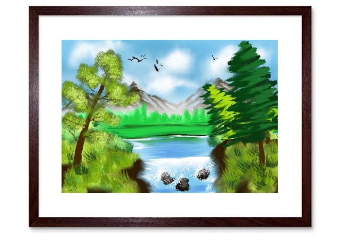 Digital Art Artwork Drawing Landscape River Art